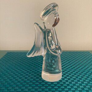 Lead Crystal Winged Angel Figurine Japan Christmas Vintage Toscany Collection